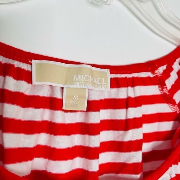 Michael Kors Red & White Stripe Blouse - Picture 2 of 6